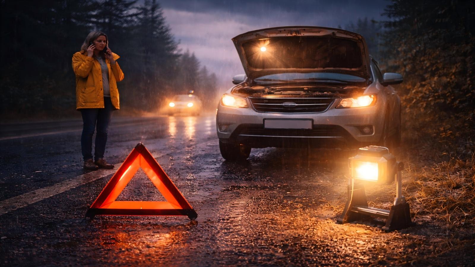 ZANOID portable magnetic work light illuminating car engine repair at night