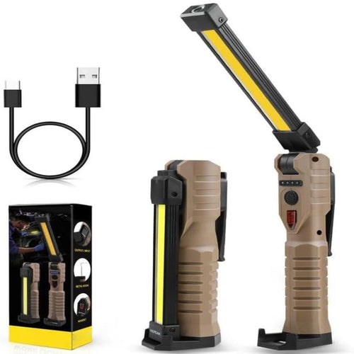 ZANOID Rechargeable LED Work Light | Magnetic Base, Hanging Hook, 180° Rotate, 5 Modes | Mechanic Flashlight for Garage & Car Repair - ZANOID Work Lights