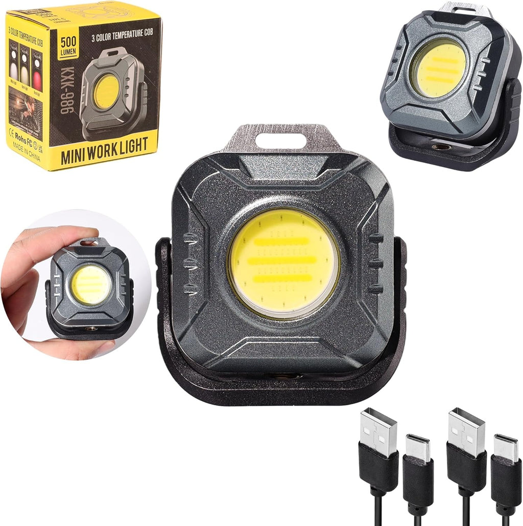 ZANOID Mini Rechargeable Magnetic Work Light (500 Lumens, 2-Pack)