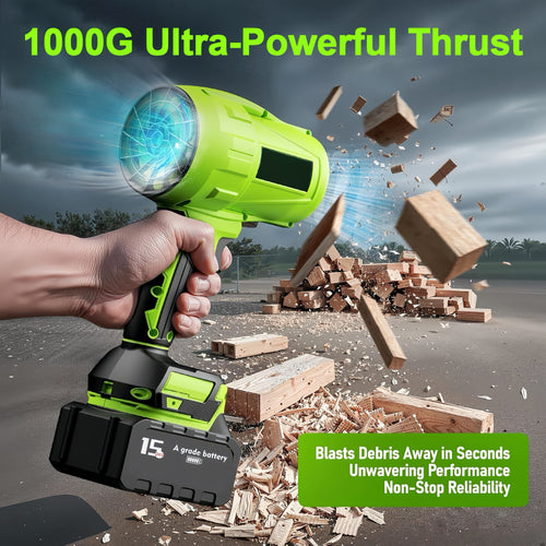 ZANOID Cordless Turbo Jet Leaf Blower (1000G High-Thrust)