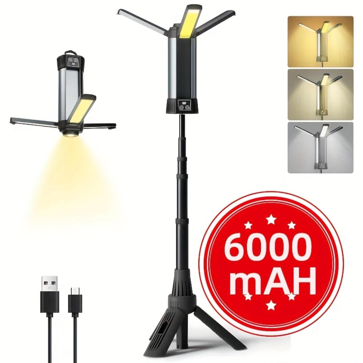 ZANOID 2000LM Work Light with Telescopic Stand