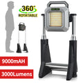 ZANOID Rechargeable LED Work Light with Integrated Stand (3000 Lumens)