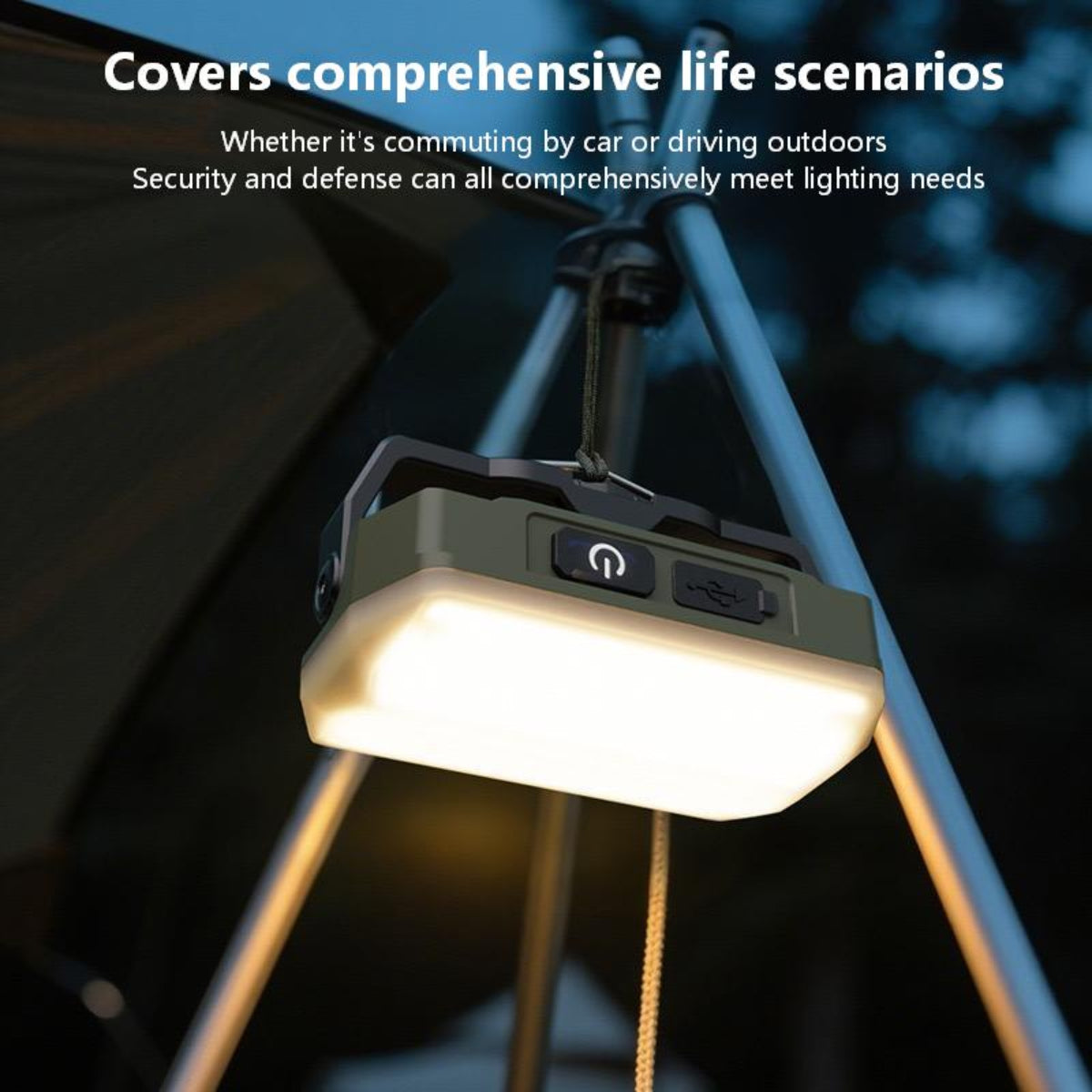 ZANOID Rechargeable Magnetic Camping Spotlight | Portable LED Work Light | Waterproof for Hiking, Fishing & Car Repair - ZANOID Camping Lights