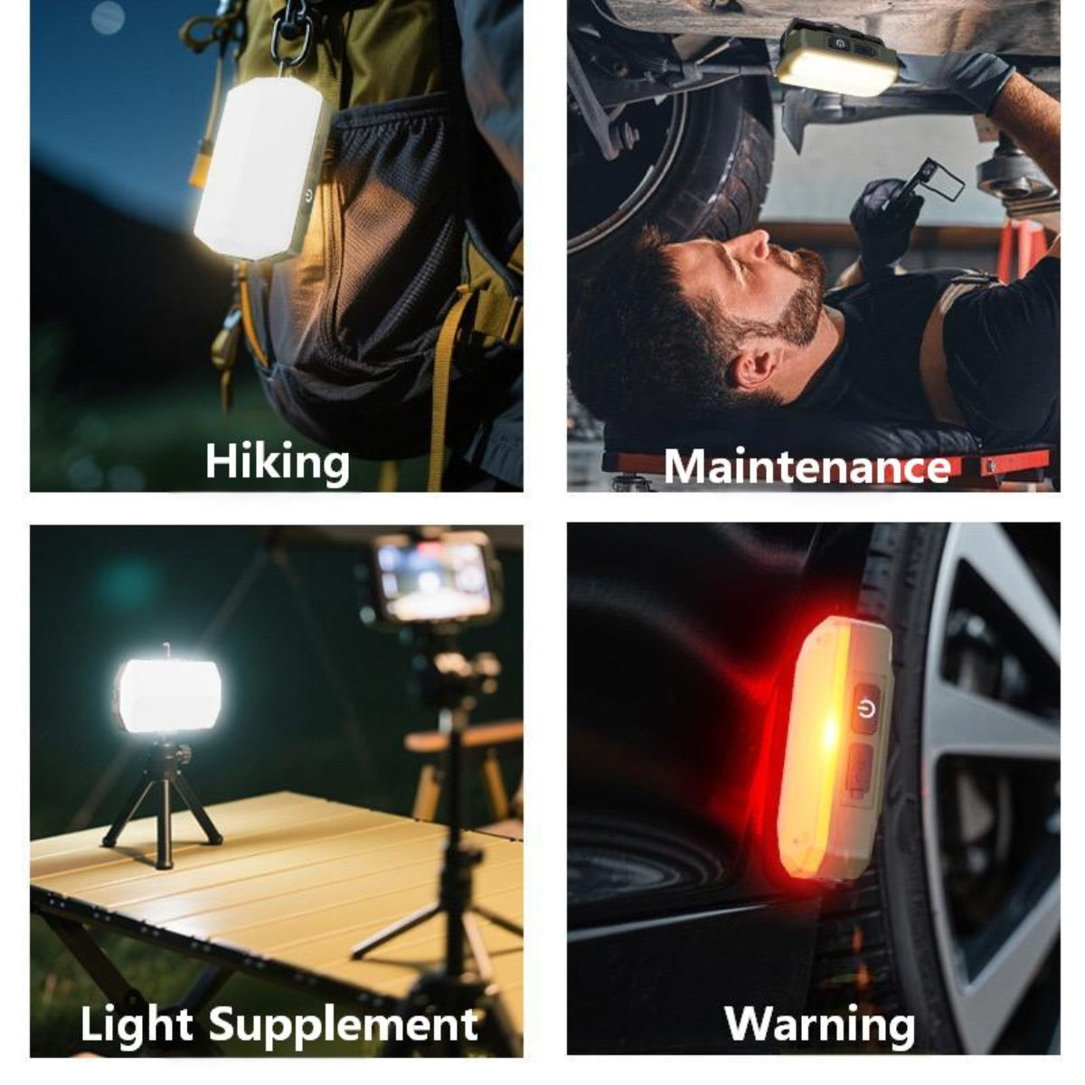 ZANOID Rechargeable Magnetic Camping Spotlight | Portable LED Work Light | Waterproof for Hiking, Fishing & Car Repair - ZANOID Camping Lights