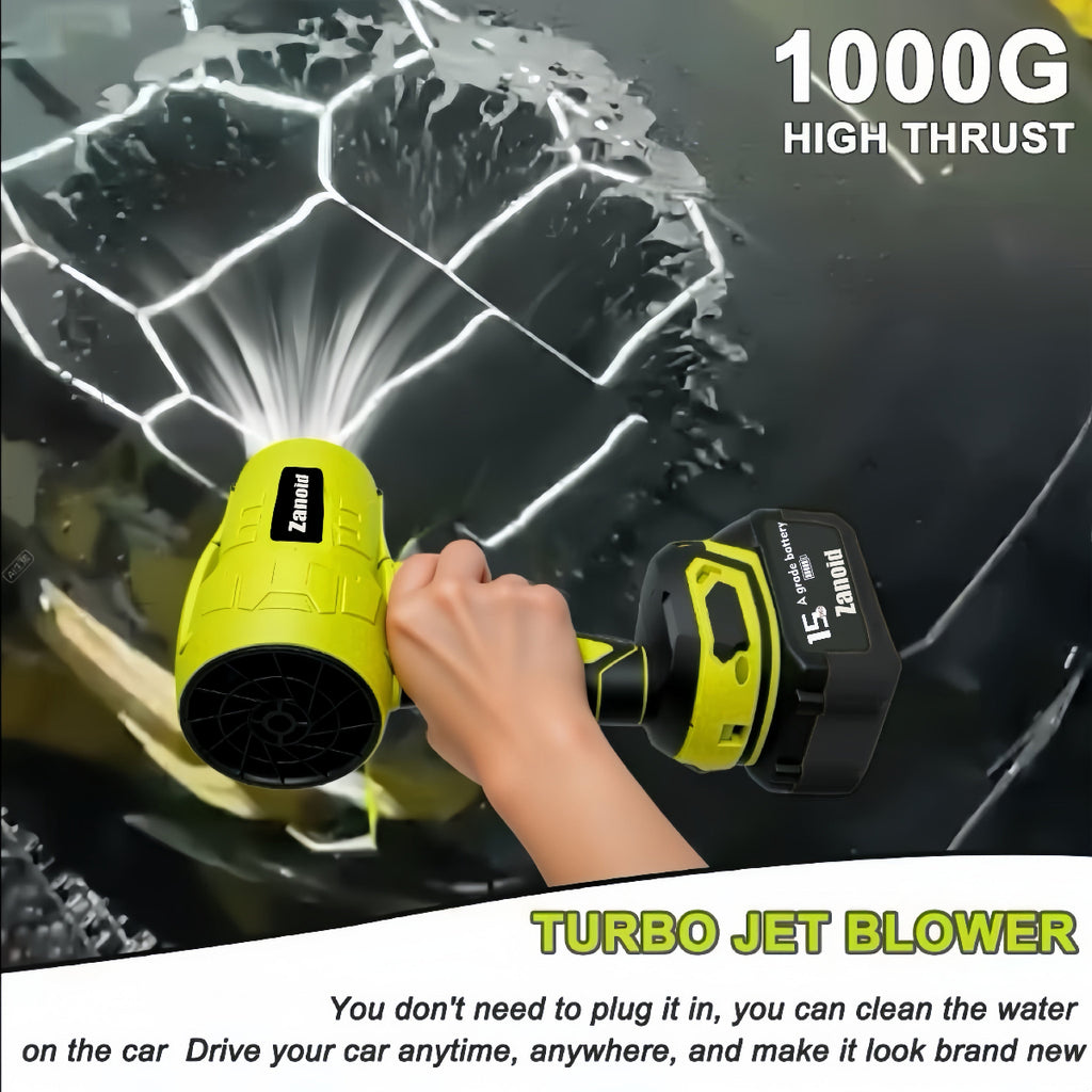 ZANOID Cordless Turbo Jet Leaf Blower | Lightweight 2.2LBS/3.1LBS | High-Thrust for Leaves, Car Drying & Workshop Cleanup - ZANOID Leaf Blowers