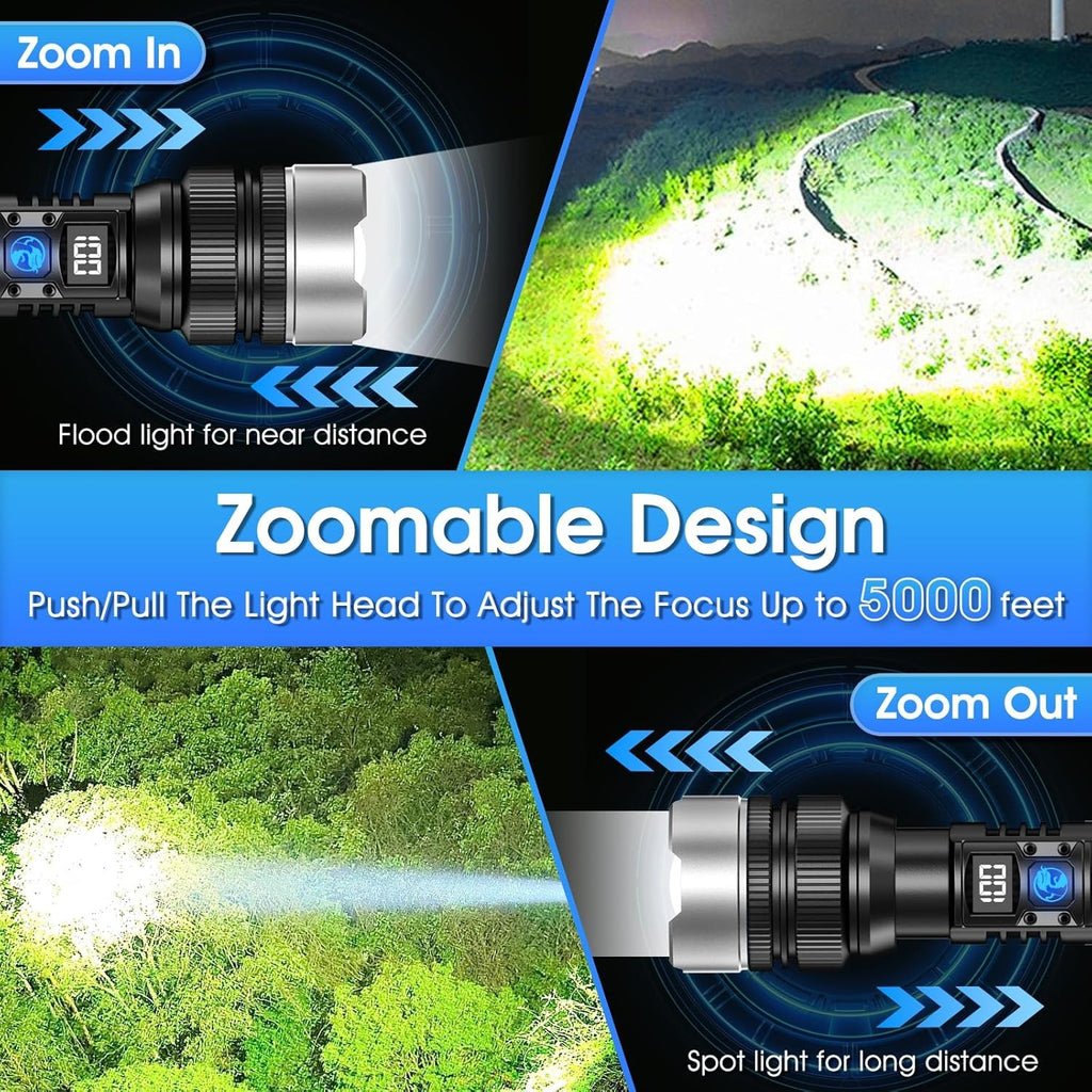 ZANOID Rechargeable 1000-Lumen LED Flashlight (2-Pack)