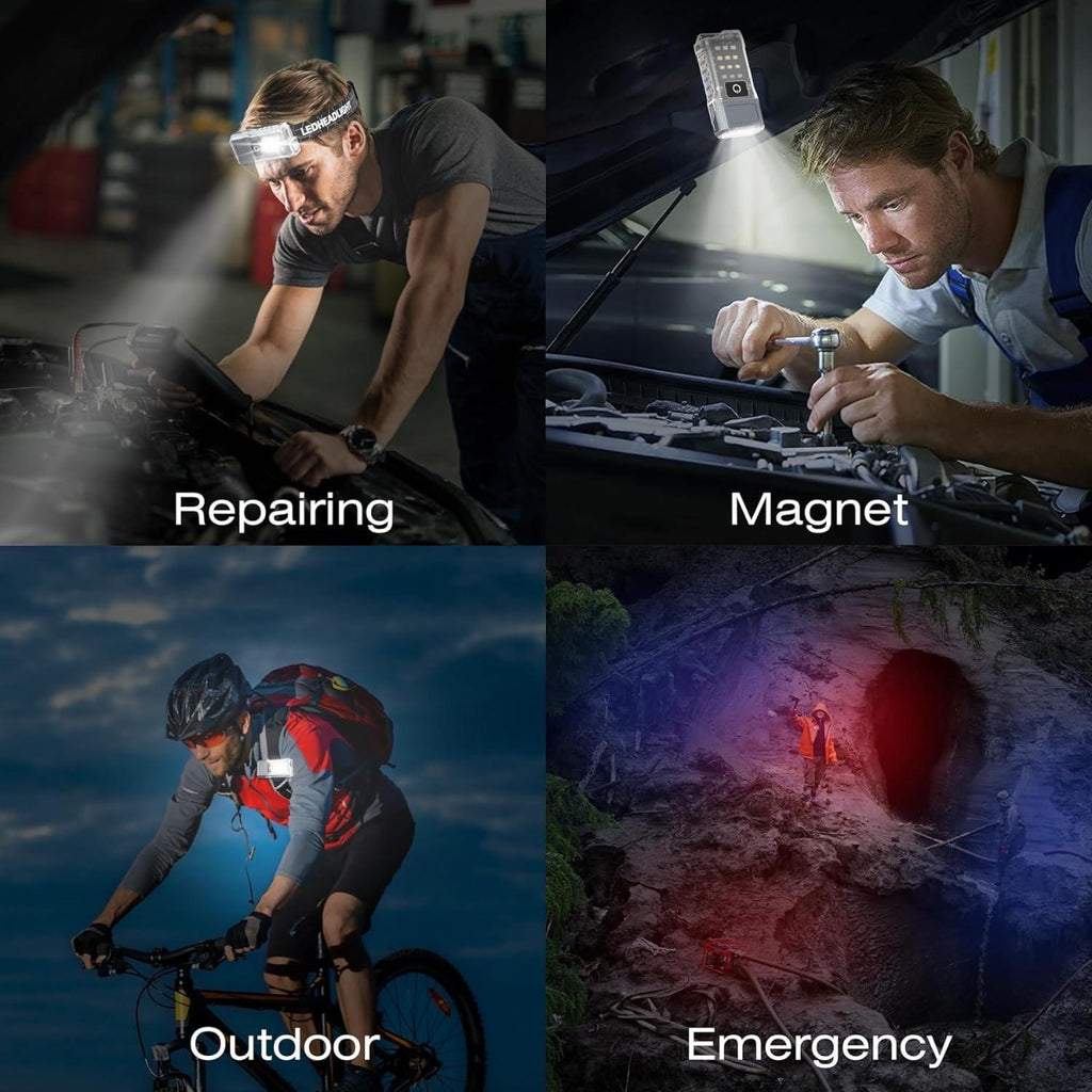 ZANOID 1000-Lumen EDC Pocket Flashlight | 180° Swivel Head, Magnetic Tail, 9 Modes | USB-C Rechargeable for Camping & Work - ZANOID Camping Lights