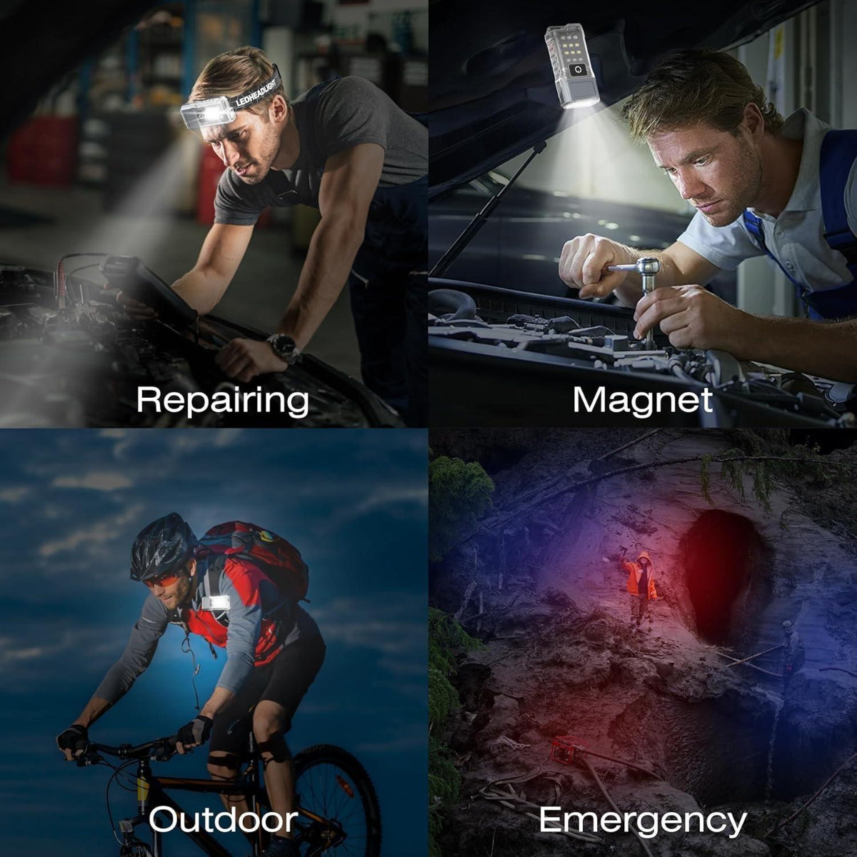 ZANOID 1000-Lumen EDC Pocket Flashlight | 180° Swivel Head, Magnetic Tail, 9 Modes | USB-C Rechargeable for Camping & Work - ZANOID Camping Lights