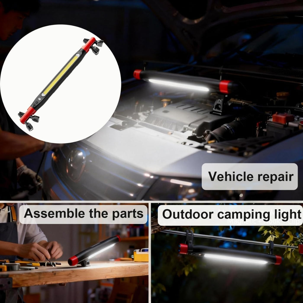 ZANOID Rechargeable Magnetic LED Work Light Bar | Under Hood Mechanic Light | Cordless Portable for Auto Repair & Garage - ZANOID Work Lights