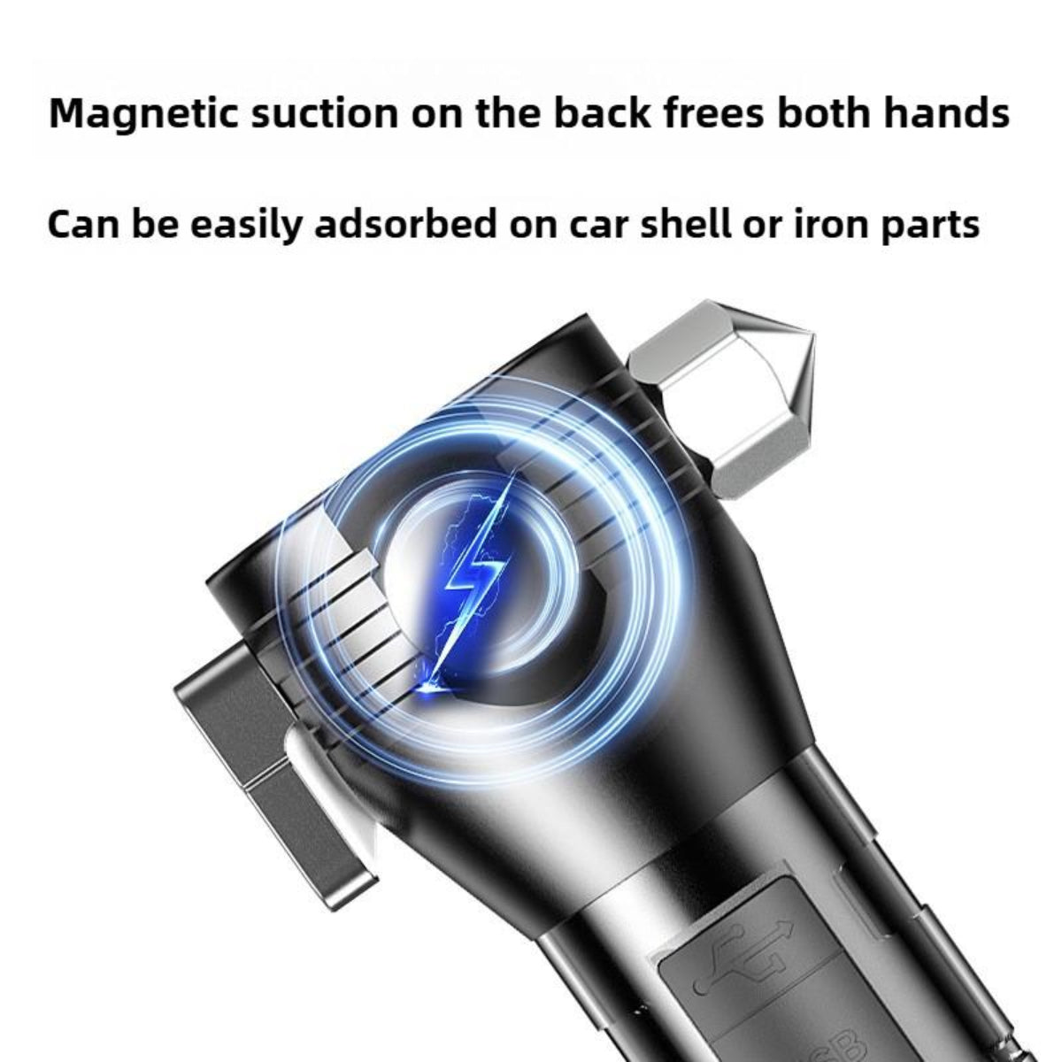 ZANOID Solar Rechargeable Tactical Flashlight | LED with Glass Breaker & Seatbelt Cutter | Waterproof for Camping & Car Emergency - ZANOID Camping Lights