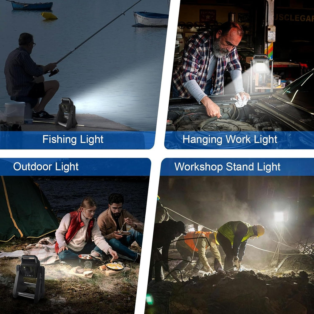 ZANOID Rechargeable LED Work Light with Integrated Stand (3000 Lumens)