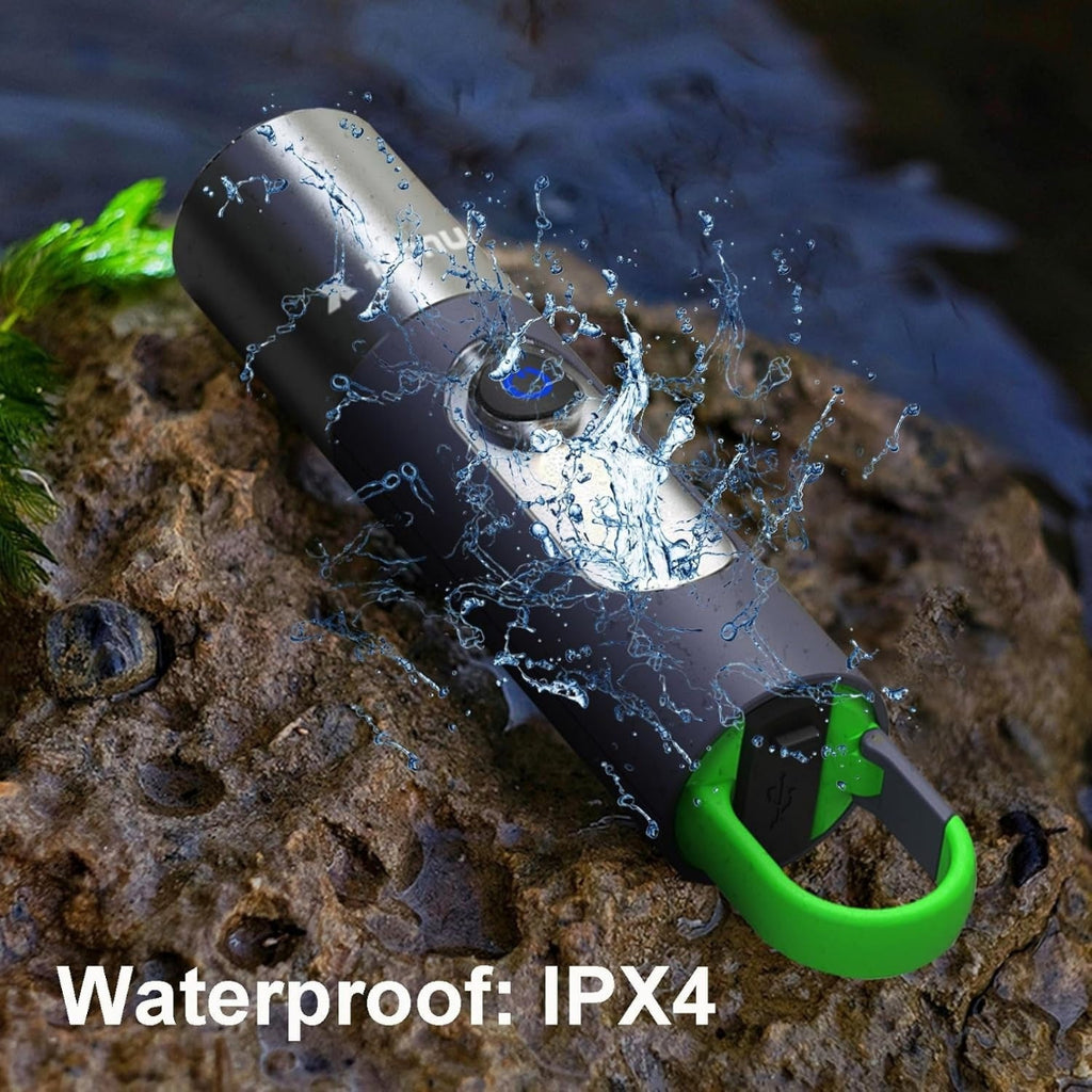 ZANOID Rechargeable LED Flashlight | 1000 Lumens, Zoomable, 4 Modes | IPX4 Waterproof Tactical for Camping & EDC - ZANOID Camping Lights