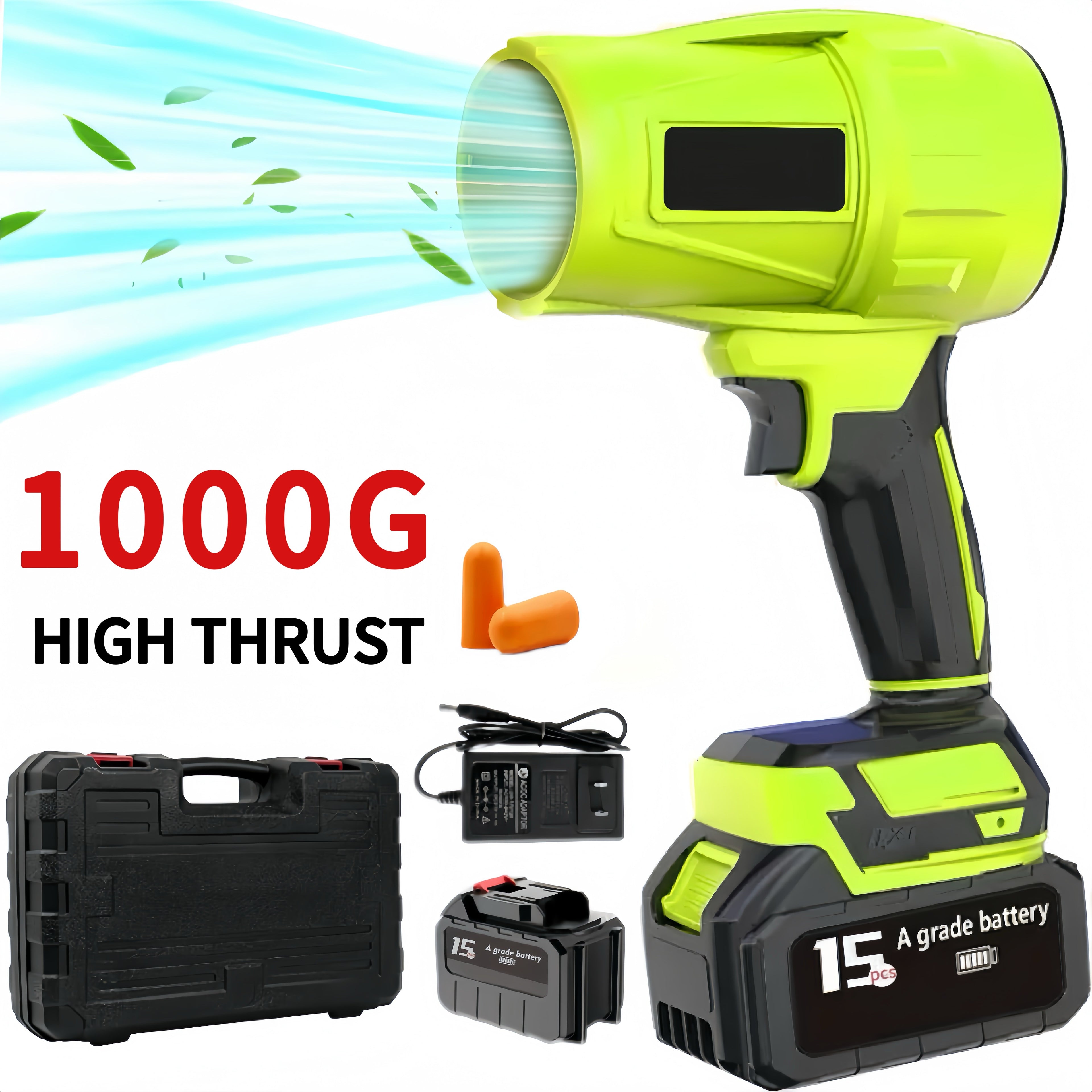 ZANOID Cordless Turbo Jet Leaf Blower (1000G High-Thrust)