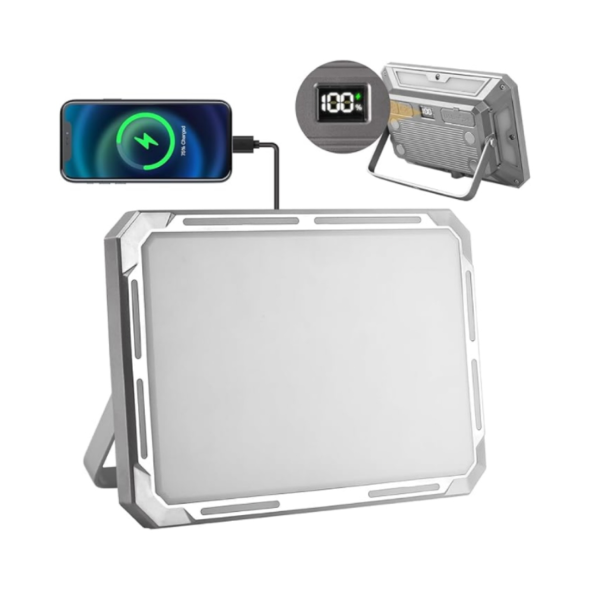 ZANOID Rechargeable LED Camping Panel Light | High-Power Searchlight | Waterproof Portable for Tent, Outdoor & Emergency - ZANOID Camping Lights